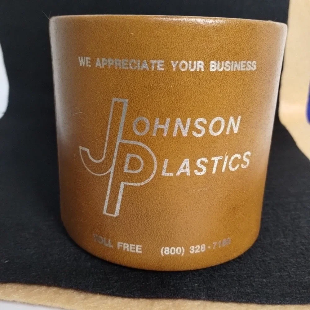 70s Johnson Plastics Advertising Desk Pencil Holder Now Johnson Plastic Plus